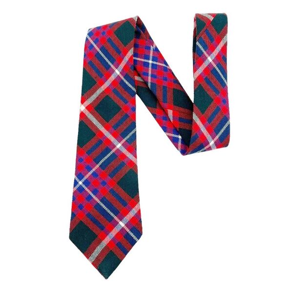 MacFarlane Modern Tartan Neck Tie 100% Wool Scottish Family Clan Men’s Necktie - Picture 9 of 9